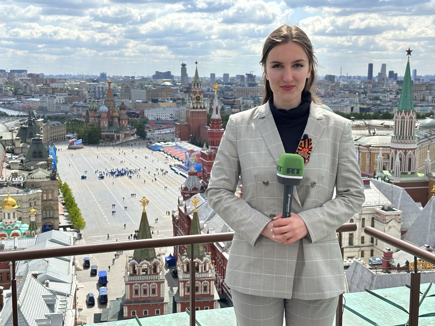 Journalist in studio